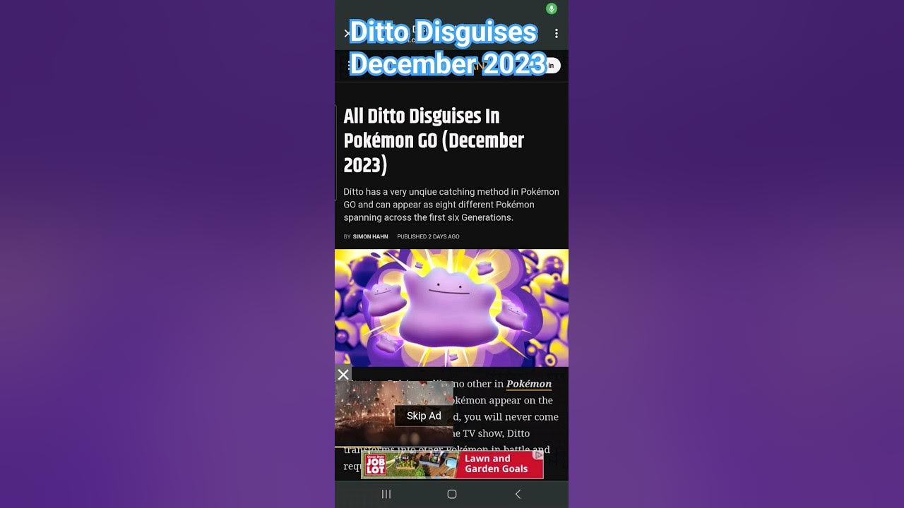 Pokémon Go Ditto disguises list for December 2023 - Polygon