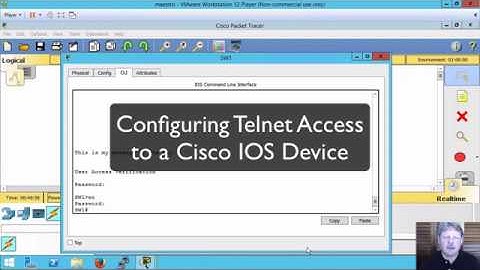 Cisco IOS Enabling Telnet Access