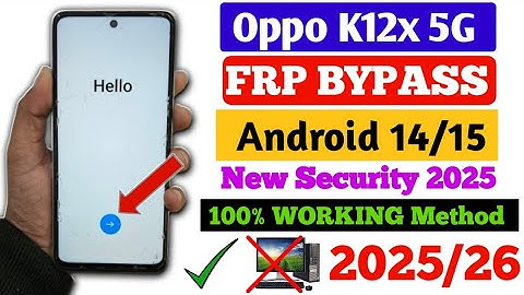OPPO K12x 5g | FRP BYPASS | Android 14/15  | Oppo K12x ( Cph2667 ) Google Account Bypass | ✅️