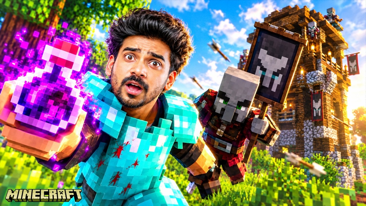 I Raided THE PILLAGER OUTPOST in MINECRAFT 🗼| MINECRAFT SERIES [Part 16]