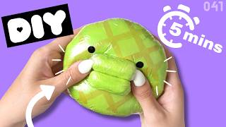 DIY tamagotchi melon pan cling film squishy!