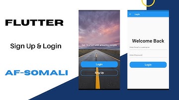 Flutter | Simple Login And Sign Up UI App. Waa simple Login And Sign Up Flutter App Af Somaali.