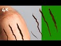 Green Screen Claw Mark in Skin VFX