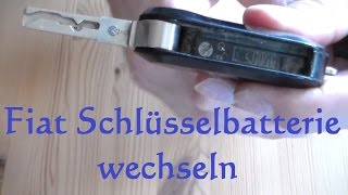 ✓ Funk Schlüssel Batterie wechseln (FOB) Fiat 500 - Fiat Tipo - Fiat Punto  / Anleitung ⚠️ 