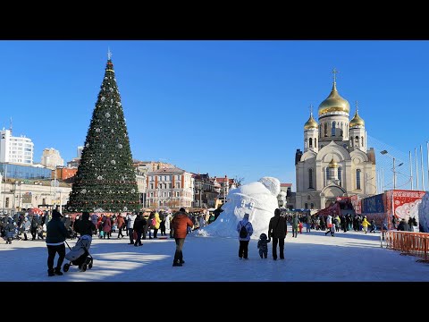 Новогодняя площадь Владивостока, 2021.