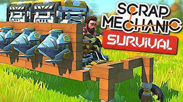 Automating Crop Farming and Building the ULTIMATE DRILL MINER - Scrap Mechanic Survival