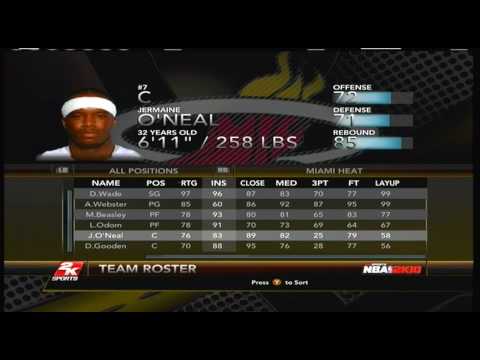 nba 2k10 roster