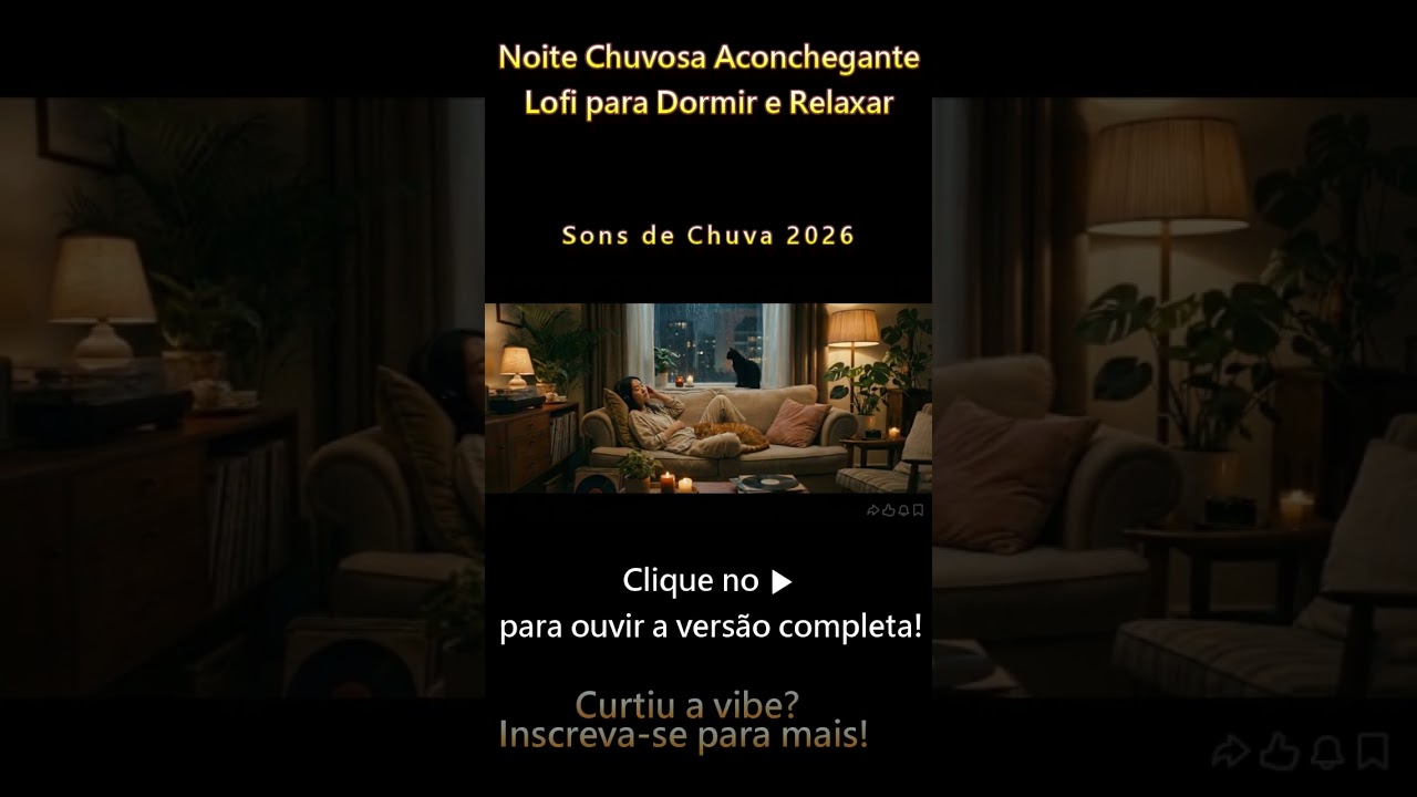 Noite Chuvosa Aconchegante 🌧️ Lofi para Dormir e Relaxar | Sons de Chuva 