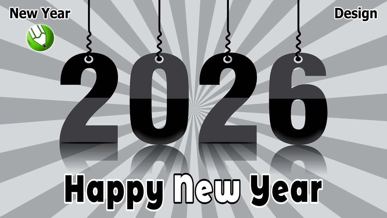 Create Happy New Year Design in Coreldraw | New Year Design 2026
