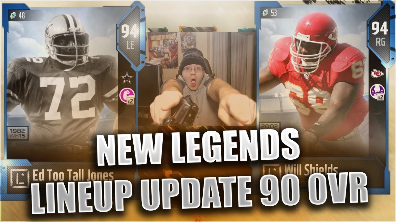Ed Too Tall Jones And Will Shields! New 90 Overall Lineup Update! Madden Nfl 18