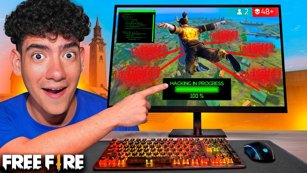 INSTALE HACKS EN MI PC PARA JUGAR FREE FIRE Y DAR TODO ROJO !! - TheDonato