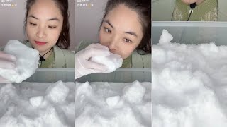 DRY SOFT POWDERY ICE EATING ❄️🧊 screenshot 5