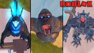 Godzilla 2021 and Mecha Godzilla and Kong Show Power in Roblox Kaiju Universe