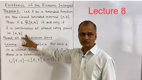 Riemann Integral: Existence Theorem. Proof of the converse part. Lecture 8. #riemannintegral