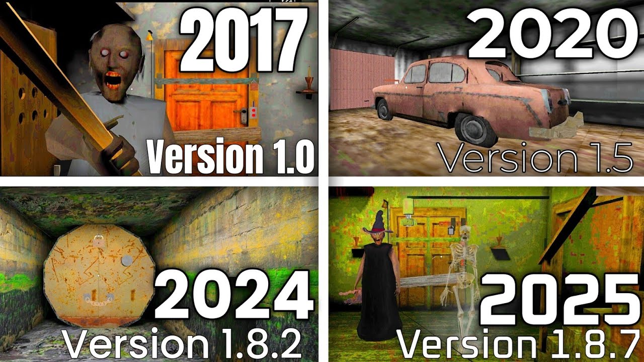 Granny Game Evolution 😱 | 2017 vs 2025 🔥 All Versions Compared (Android Gameplay)