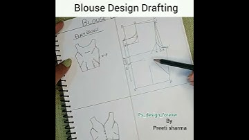 Blouse Design Drafting 📝 for fashion beginners ✅| #onlineclasses #fashion #drafting #ytshorts