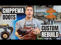Chippewa boots in colour no 8 chromexcel  custom rebuild by dimar shoe repair