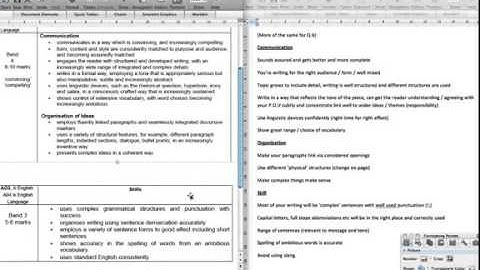 English Revision - Explain and Describe: Question 5 Mark Scheme Analysis