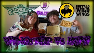 WING-STOP VS BUFFALO WILD WINGS || MUKBANG