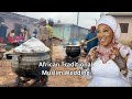 African muslim traditional  wedding with big party cooking  west africa