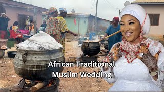 African Muslim Traditional  Wedding with Big PARTY COOKING || West Africa