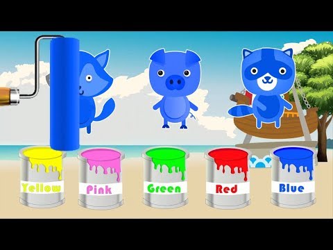 [유아교육] 동물친구들과 색상배우기5 동물친구들에게 페인트를 칠해주세요 [Tiger Toy TV] 타이거 토이 TV