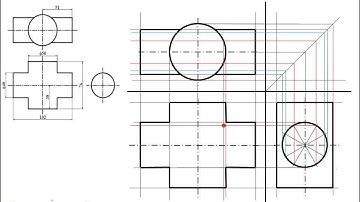 Engineering Drawing Tutorials/Intersection of solids with front view and slide view (t 10.1)
