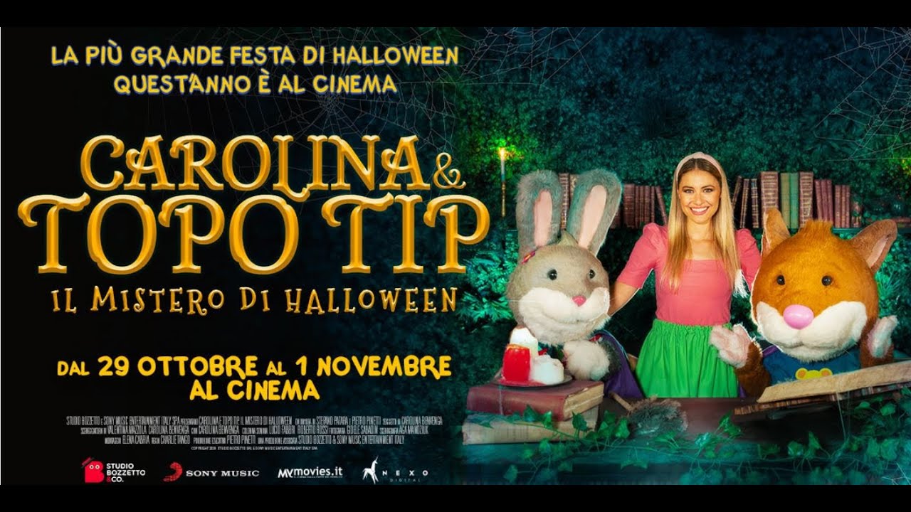 Carolina e Topo Tip. Il mistero di Halloween - Il film al cinema 29, 30, 31 ottobre e 1 novembre