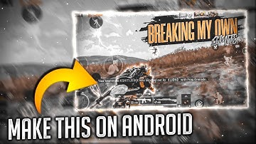 PUBG MOBILE THUMBNAIL TUTORIAL ANDROID | MAKE THIS THUMBNAIL IN ANDROID | PUBG THUMBNAIL TUTORIAL |
