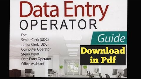 Best Book for Data Entry Operator, Computer Operator, Junior Clerk Exams in PPSC, FPSC, NTS, etc