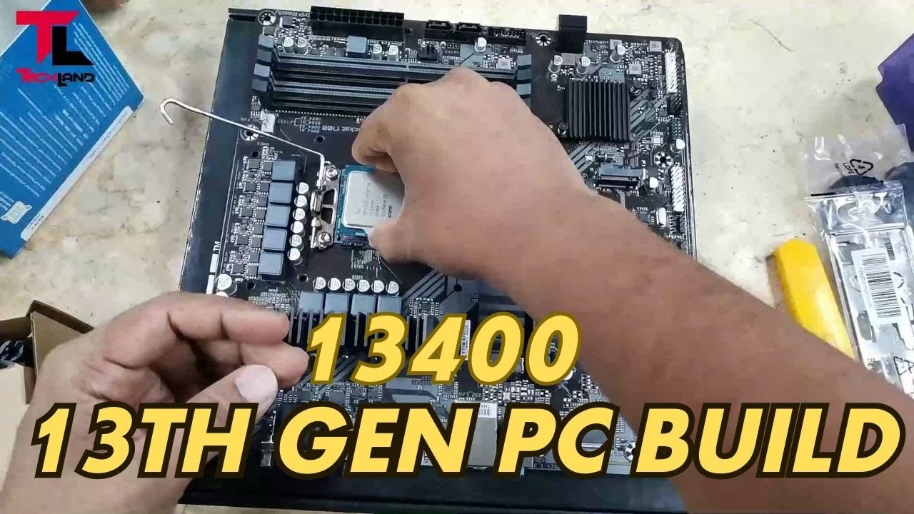 intel 13th gen 13400 pc build with Gigabyte motherboard DarkFlash ...