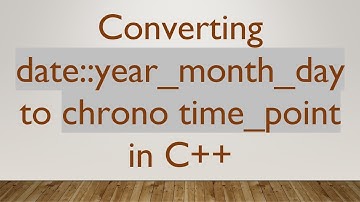 Converting date::year_month_day to chrono time_point in C++
