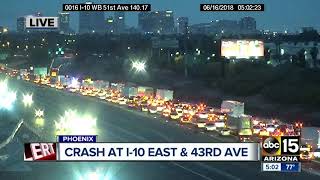 I-10 at 43rd Avenue crash causing traffic delays