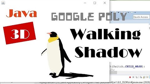 Java 3D: How to Add a Fake Shadow to a Walking Penguin Model (with Source Code)
