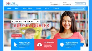 How to make simple educational portal landing page using html & css only