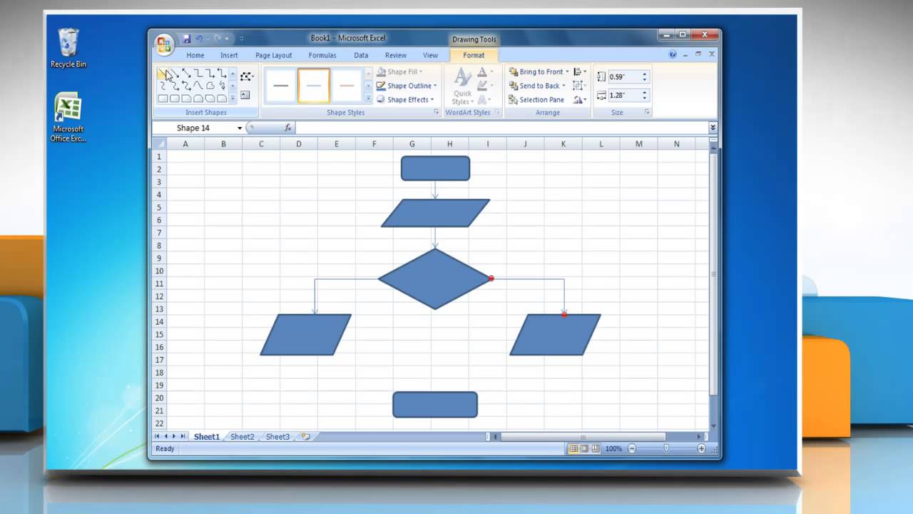 Insert Flow Chart Excel