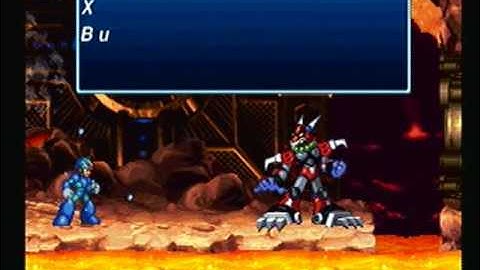 MegaMan X4 Walkthrough Pt.7 NO ARMOR X-BUSTER ONLY(Magma Dragoon Volcano Stage)