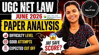 UGC NET LAW June 2026 Paper Analysis 🔥 Expected Cut Off | Good Attempts | JRF Safe Score