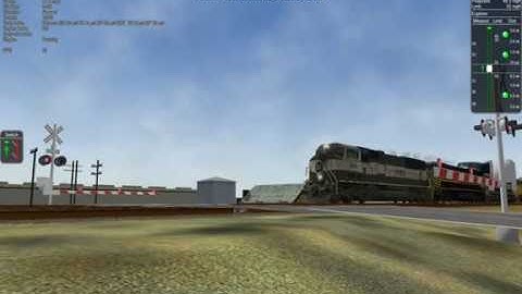 Openrails. NS 8100 on a Manifest at Oro Grande, on the BNSF Cajon Sub