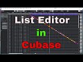 List editor in cubase