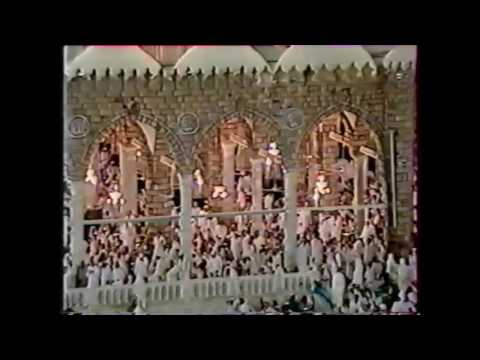 تسجيل من ليلة الختم 1412هــ للشيخين الثبيتي والسديس وتبليغ المؤذن نايف فيده