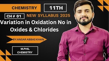 Oxidation Numbers in Oxides & Chlorides | Class 11 Chemistry Chapter 1 | #NewBook2025