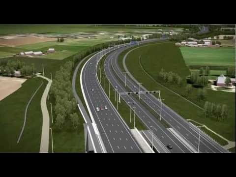 Nieuwe situatie A50 Ewijk-Valburg in vogelvlucht | Animatie