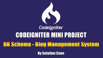 Codeigniter Mini Project for Beginners - DB Schema - Blog Management System