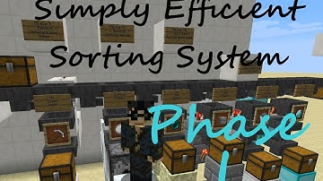Simply Efficient Sorting System - Phase I(1) Non-stacking Items - Minecraft Vanilla Inventory