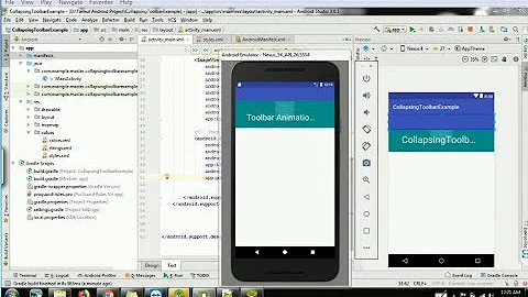 Android CollapsingToolbarLayout Example in android studio 3.0