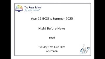 GCSE Food Preparation and Nutrition NBN video