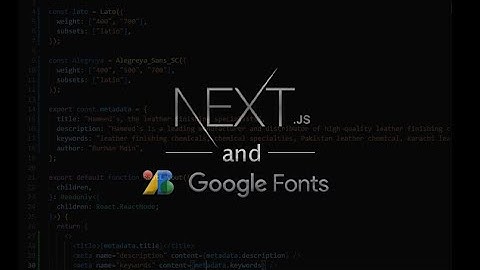 Use any Google font in Next.js with tailwind css