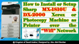 Celebrity How to Connect, Setup, Install Sharp MX-1810u, DX-2000 to Wifi Network as Computer Printer Profile