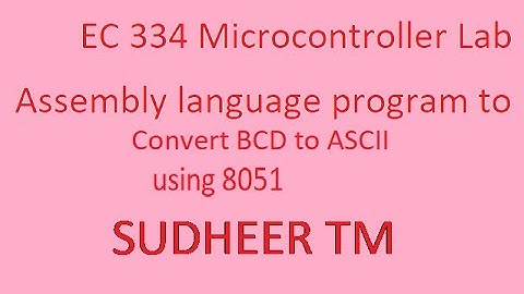 8051 Program to convert BCD to ASCII